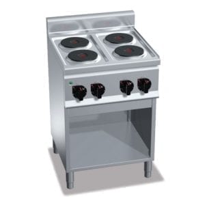 Cuisinière électrique 4 plaques (8kW) sur pieds