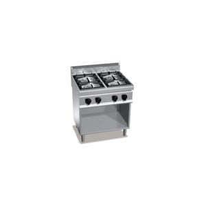 Cuisinière gaz 4 brûleurs (21.5kW) sur pieds