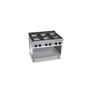 Cuisinière gaz 6 brûleurs (48kW) sur pieds