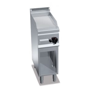 Plaque de cuisson gaz chromée 296 x 430 mm sur pieds