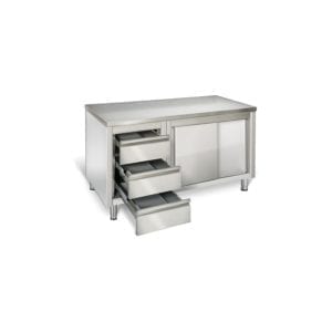 Armoire profondeur 700 1600 mm / 3 tiroirs Gauche