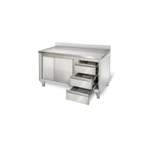 Armoire 700 adossée 1800 mm / 3 tiroirs Droite