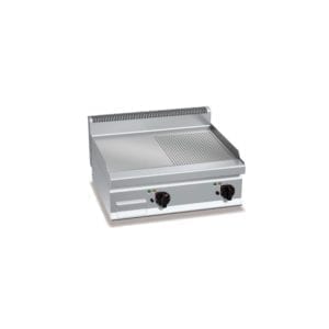 Plaque de cuisson électrique 795 x 500 mm lisse et rainurée