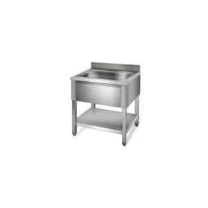 Table de rinçage 800 mm 1 évier prof.600