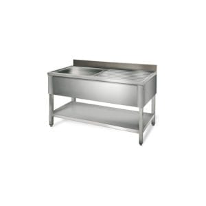 Table de rinçage égouttoir D / 1000 mm 1 évier prof.700