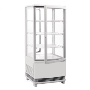 Vitrine réfrigérée portes incurvées 86L - Blanche