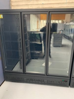 CONGELATEUR 3 PORTES EN VERRE NOIR POUR EPICERIE