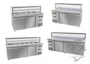 Saladette 800 vitrée