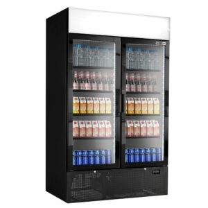 VITRINE A BOISSON FULL BLACK 2 PORTES VITREE