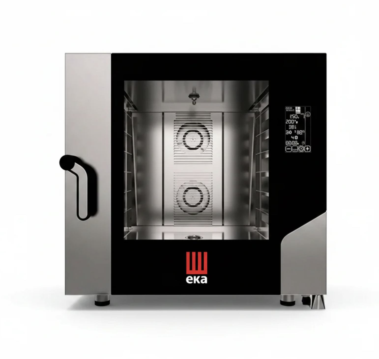 Four mixte vapeur 6 niveaux en GN1/1 et 400X600(double glissiére)tecnoeka gamme BLACK MASK